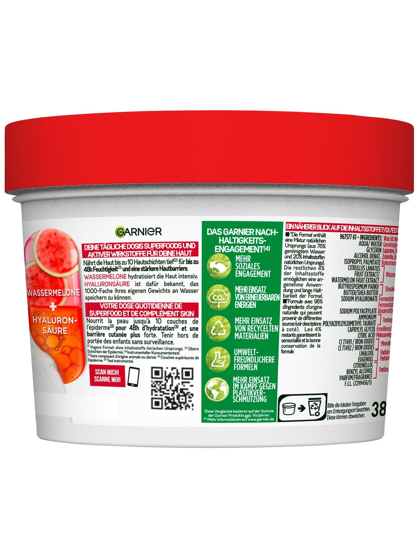 Body Superfood Körperpflege 48h reparierende Body Butter Kakao - Produkt Rückseite